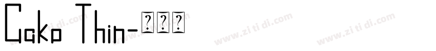 Cako Thin字体转换